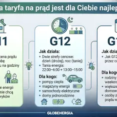Porównanie taryf prądu: G11 (jedna cena), G12 (dwie strefy cenowe) i G12w (dwie strefy + weekend). Wybierz najlepszą dla siebie, np. taryfa g11 tauron dla seniorów.