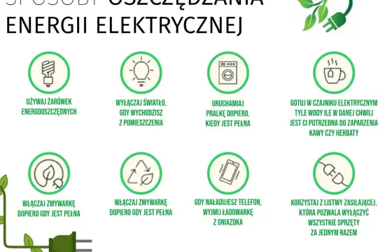Oszczędzaj energię elektryczną: używaj żarówek energooszczędnych, wyłączaj światło, uruchamiaj pralkę i zmywarkę tylko gdy są pełne. Poznaj energa taryfy.